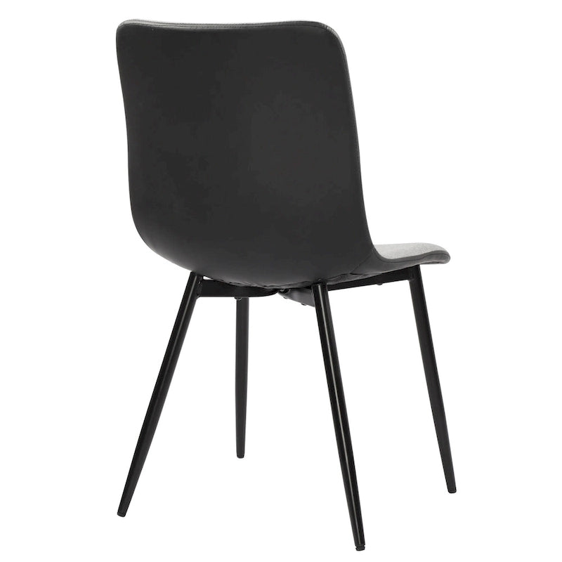 Chaise de salle à manger en tissu industriel moderne du milieu du siècle, gris