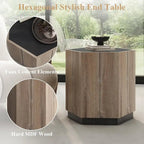 Table basse hexagonale, table basse résistante aux rayures avec tiroirs