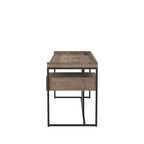 Bureau d'ordinateur Jaxon Industrial en acier de 63 pouces avec ports USB