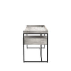Bureau d'ordinateur Jaxon Industrial en acier de 63 pouces avec ports USB