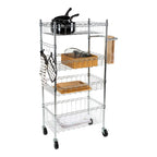 Chariot de rangement à 4 niveaux - 23.62 x 17.78 x 47.24