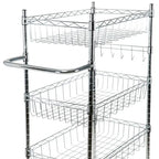 Chariot de rangement à 4 niveaux - 23.62 x 17.78 x 47.24