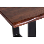 Banc de salle à manger Jessore en bois d'acacia brut de sciage et fer forgé