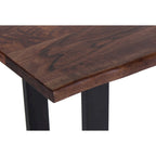 Banc de salle à manger Jessore en bois d'acacia brut de sciage et fer forgé