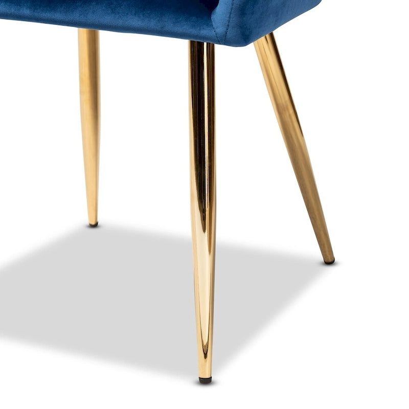 Chaise de salle à manger tapissée Germaine Glam et Luxe