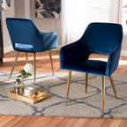 Chaise de salle à manger tapissée Germaine Glam et Luxe