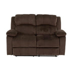 Causeuse inclinable en pin avec rembourrage matelassé, marron