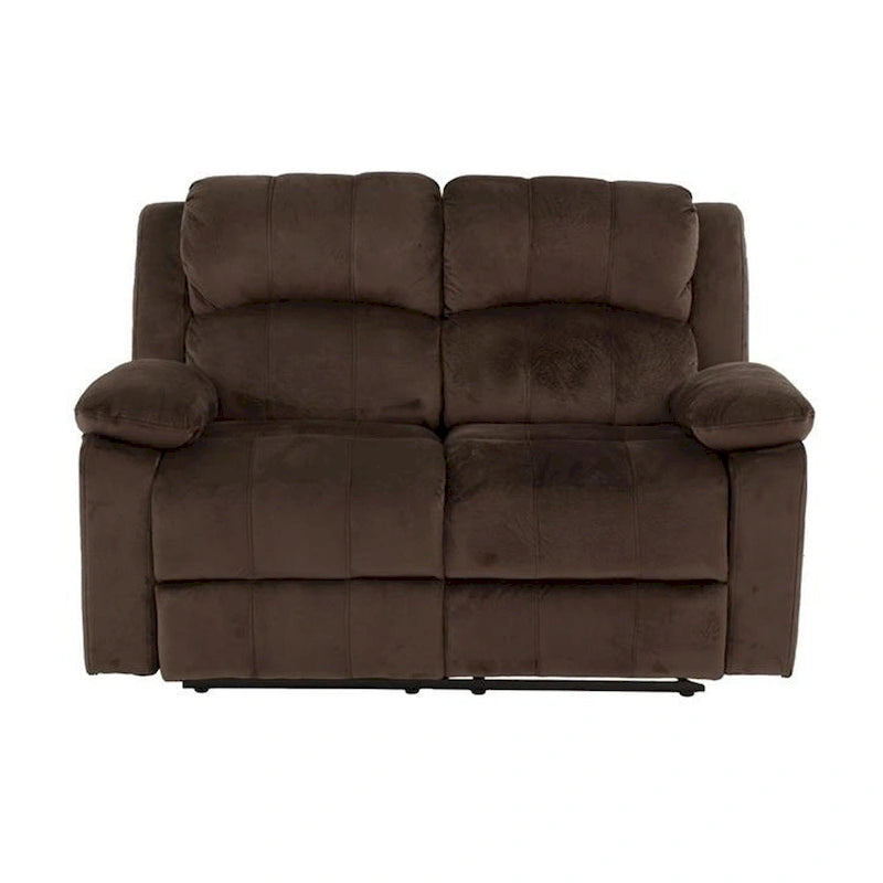 Causeuse inclinable en pin avec rembourrage matelassé, marron