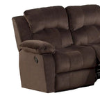 Causeuse inclinable en pin avec rembourrage matelassé, marron