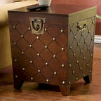 Table d'appoint coffre Liatris Nailhead Espresso