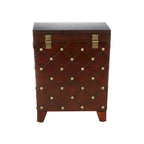 Table d'appoint coffre Liatris Nailhead Espresso
