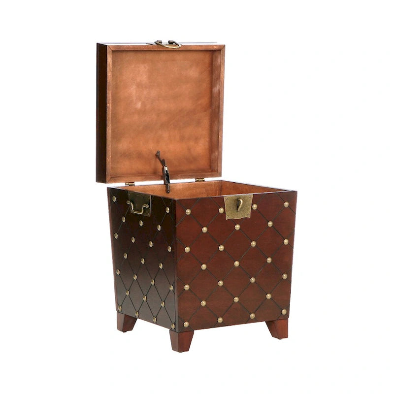 Table d'appoint coffre Liatris Nailhead Espresso