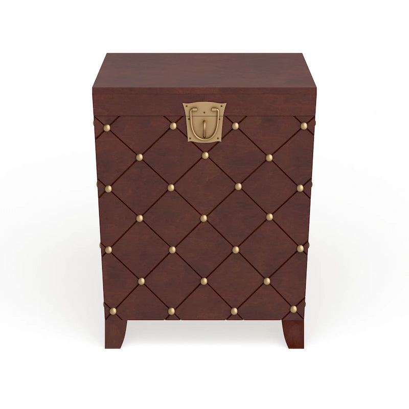 Table d'appoint coffre Liatris Nailhead Espresso