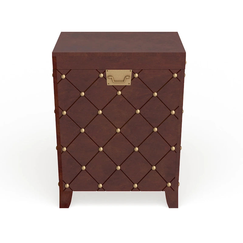 Table d'appoint coffre Liatris Nailhead Espresso