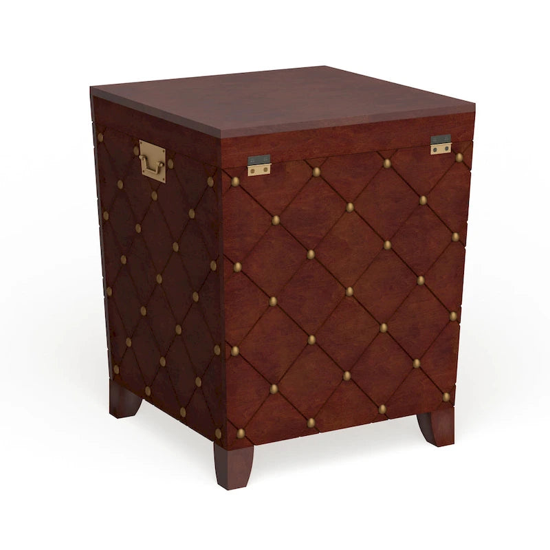 Table d'appoint coffre Liatris Nailhead Espresso