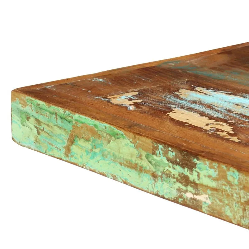 Table de salle à manger 63x31,5x29,5 en bois de récupération massif - Multicolore