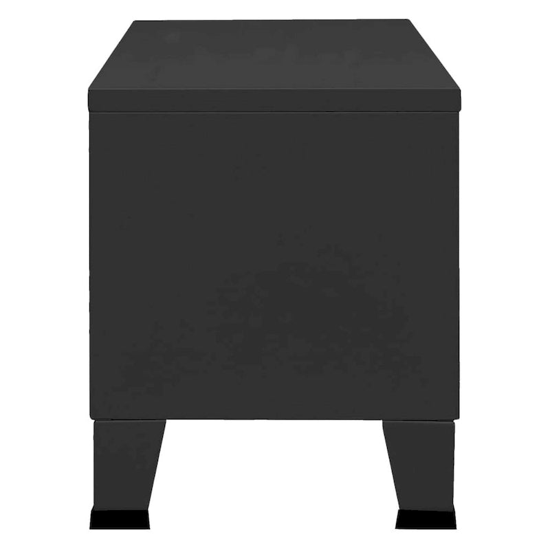 Meuble TV, console TV, buffet TV, meuble multimédia, placard métallique - 41,3 x 13,8 x 16,5