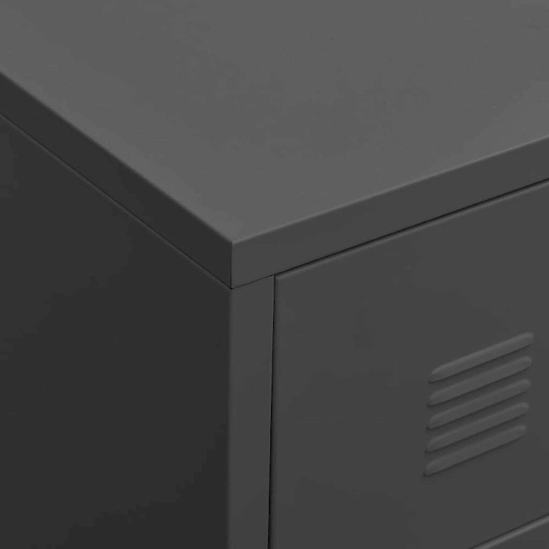 Meuble TV, console TV, buffet TV, meuble multimédia, placard métallique - 41,3 x 13,8 x 16,5