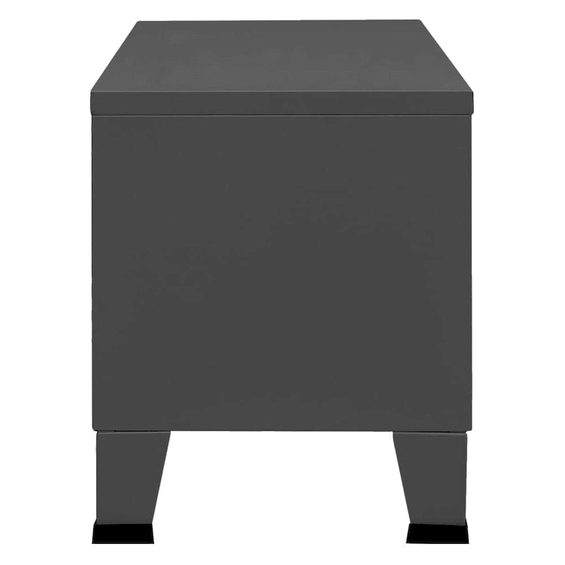 Meuble TV, console TV, buffet TV, meuble multimédia, placard métallique - 41,3 x 13,8 x 16,5