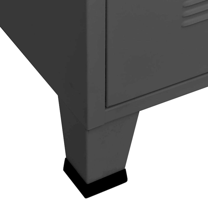 Meuble TV, console TV, buffet TV, meuble multimédia, placard métallique - 41,3 x 13,8 x 16,5