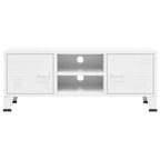 Meuble TV, console TV, buffet TV, meuble multimédia, placard métallique - 41,3 x 13,8 x 16,5