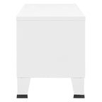 Meuble TV, console TV, buffet TV, meuble multimédia, placard métallique - 41,3 x 13,8 x 16,5