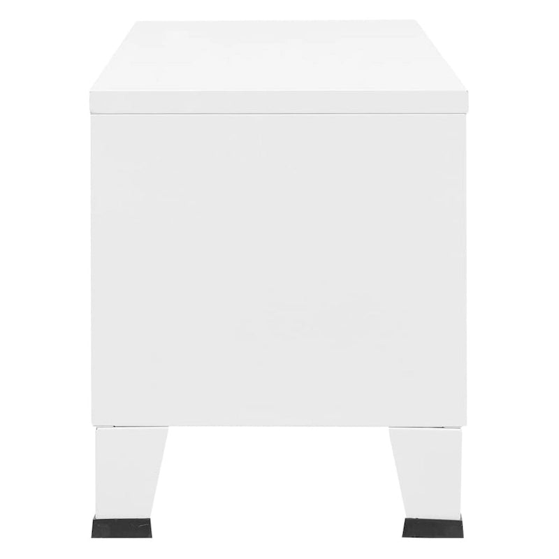 Meuble TV, console TV, buffet TV, meuble multimédia, placard métallique - 41,3 x 13,8 x 16,5