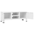 Meuble TV, console TV, buffet TV, meuble multimédia, placard métallique - 41,3 x 13,8 x 16,5