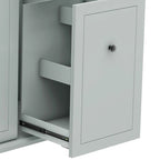 Îlot de Cuisine Mobile en Bois Design et Moderne avec Abattant Rabattable