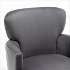 Fauteuil en velours élégant avec pieds en métal doré, Chaise d'appoint confortable