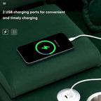 Canapé d'angle en U avec console, porte-gobelets et ports USB, canapé-lit symétrique rembourré 6 places avec méridienne