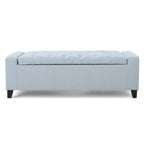 Banc de rangement capitonné