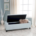 Banc de rangement capitonné
