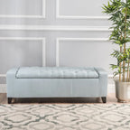 Banc de rangement capitonné