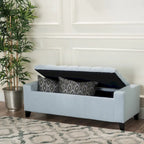 Banc de rangement capitonné