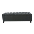 Banc de rangement capitonné