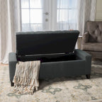 Banc de rangement capitonné