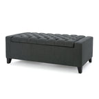Banc de rangement capitonné
