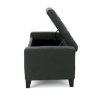 Banc de rangement capitonné