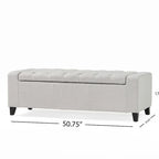 Banc de rangement capitonné