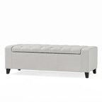 Banc de rangement capitonné