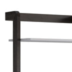 Vitrine moderne de 165 cm, 4 étagères, tiroir, gris vieilli, blanc