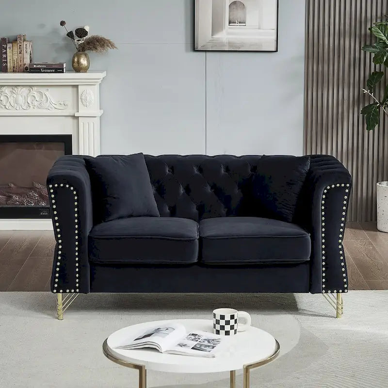 Canapé en velours Chesterfield 60.2