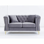 Canapé en velours Chesterfield 60.2