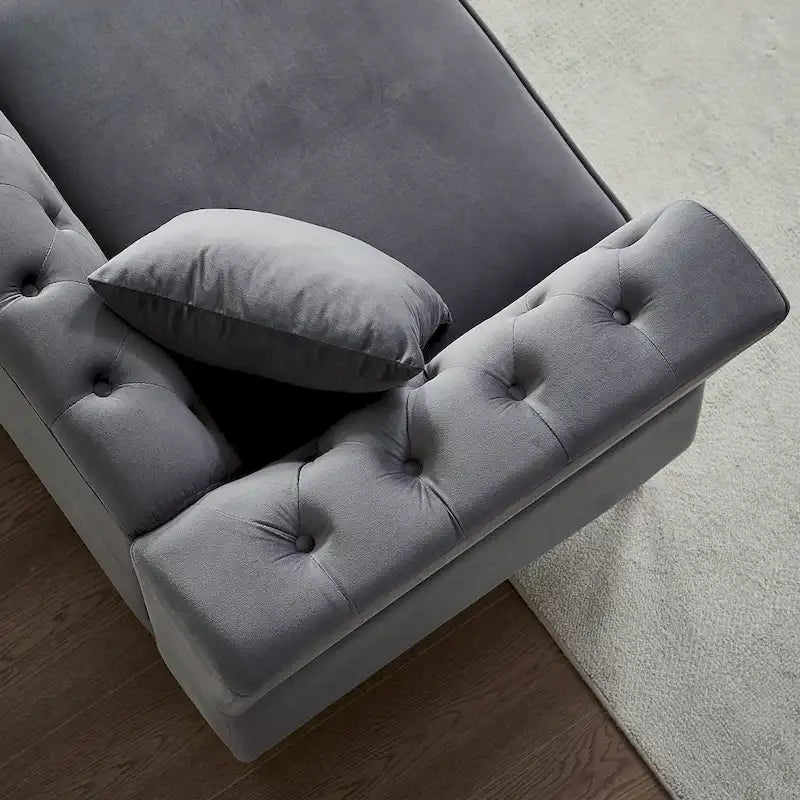Canapé en velours Chesterfield 60.2