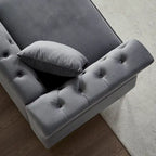 Canapé en velours Chesterfield 60.2