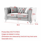 Canapé en velours Chesterfield 60.2
