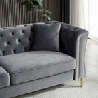 Canapé en velours Chesterfield 60.2