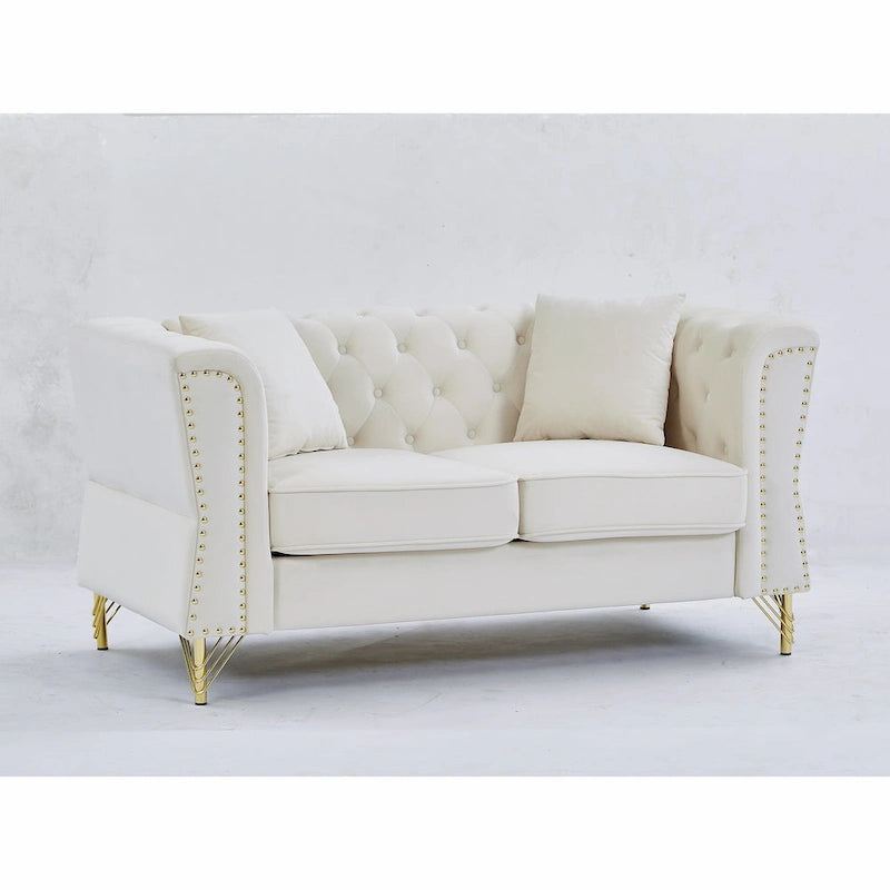 Canapé en velours Chesterfield 60.2