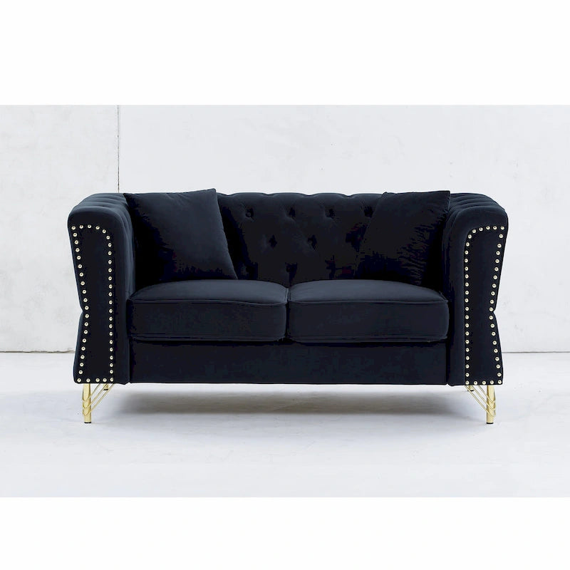 Canapé en velours Chesterfield 60.2